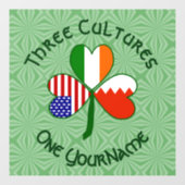 Bahrein Ierland VS Shamrock Vlag gepersonaliseerd Raamsticker (Vel)