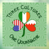 Bahrein Ierland VS Shamrock Vlag gepersonaliseerd Raamsticker (Vel 3)