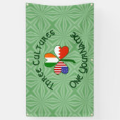 Bahrein Ierland VS Shamrock Vlag gepersonaliseerd Spandoek (Verticaal)