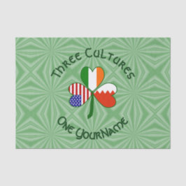 Bahrein Ierland VS Shamrock Vlag gepersonaliseerd Tissuepapier