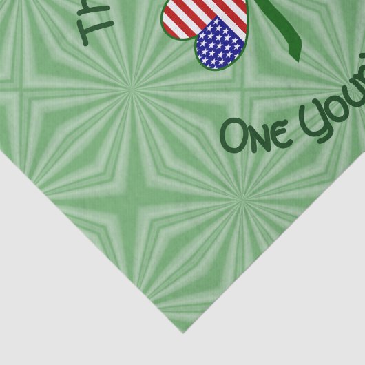 Bahrein Ierland VS Shamrock Vlag gepersonaliseerd Tissuepapier (Detail)