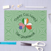 Bahrein Ierland VS Shamrock Vlag gepersonaliseerd Tissuepapier (Craft)