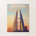 Bahrein Illustration Travel Art Vintage Legpuzzel<br><div class="desc">Bahrein vector kunstwerk ontwerp. Bahrein,  een dynamische eilandnatie in de Arabische Golf,  combineert rijke geschiedenis met moderne luxe,  van de bruisende souks van Manama tot architectonische wonderen zoals het Bahrain World Trade Center.</div>