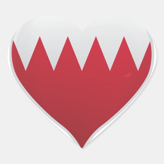 Bahrein liefde vlag trots hart sticker (Voorkant)