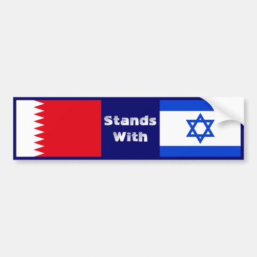 Bahrein steunt bumpersticker met Israël (Voorkant)