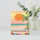 Bahrein strand reisposter briefkaart (Staand voorkant)