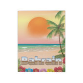 Bahrein strand reisposter notitieblok (Linkerzijde)