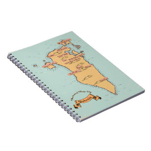 Bahrein vintage reisplattegrond notitieboek