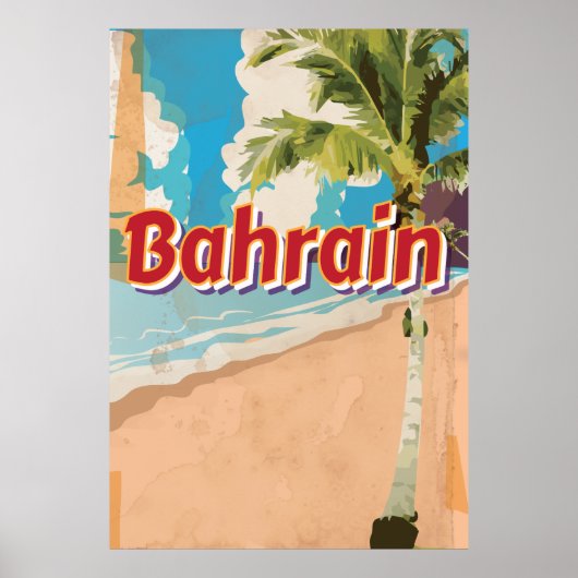 Bahrein Vintage reisposter Poster (Voorkant)