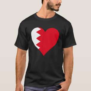Bahrein Vlag Hart Bahrein Geschenken Liefde Bahrei T-shirt