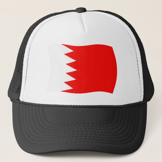 Bahrein Vlag Hoed Trucker Pet (Voorkant)