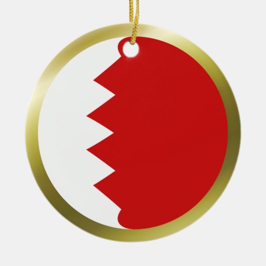 Bahrein Vlag Ornament (Voorkant)