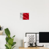 Bahrein - vlag. poster (Thuiskantoor)