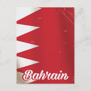 Bahrein vlag vintage reisposter briefkaart