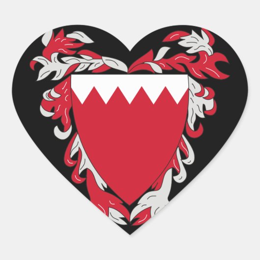 Bahrein wapen hart sticker (Voorkant)