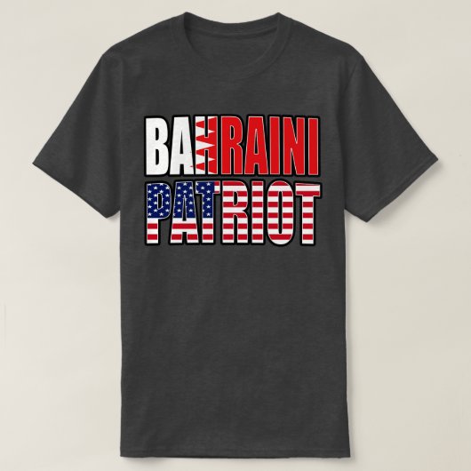 Bahreinse Amerikaanse patriot Pride Heritage Flag T-shirt (Design voorkant)