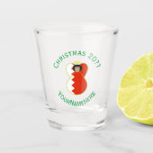 Bahreinse engel kerstvlag gepersonaliseerd shot glas (Voorkant)