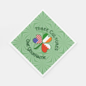 Bahreinse Ierse Amerikaanse Shamrock Personalisere Servet (Hoek)
