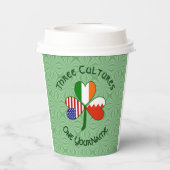 Bahreinse Ierse vlaggen Shamrock personaliseren Papieren Bekers (Achterkant)