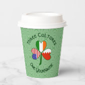 Bahreinse Ierse vlaggen Shamrock personaliseren Papieren Bekers (Voorkant)