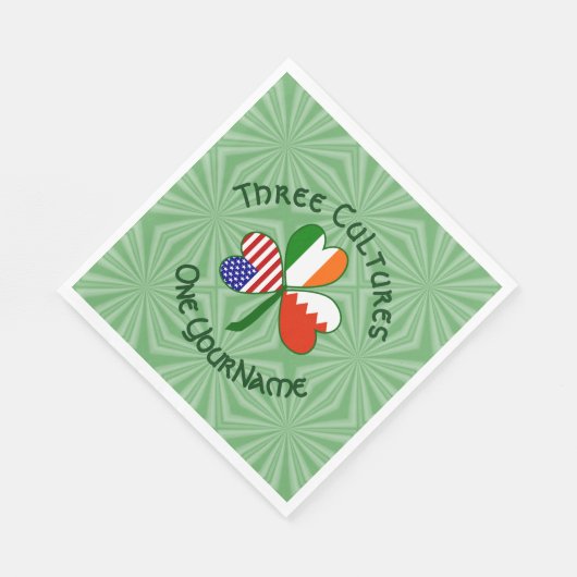 Bahreinse Ierse VS Shamrock verjaardagsfeestje pap Servet (Hoek)