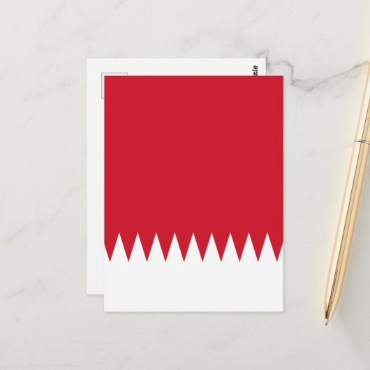 Bahreinse vlag briefkaart (Voorkant / Achterkant in situ)