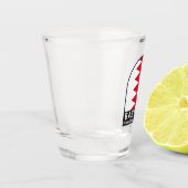 Bahreinse vlag Embleem Verstoorde Vintage Shot Glas (Links)