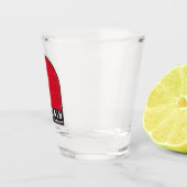 Bahreinse vlag Embleem Verstoorde Vintage Shot Glas (Rechts)