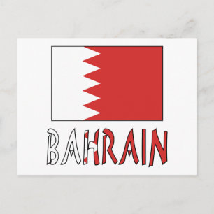 Bahreinse vlag en Bahrein Briefkaart