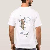 Bahreinse vlag en landkaart t-shirt (Achterkant)