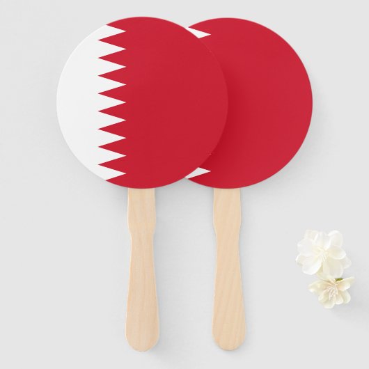 Bahreinse vlag handwaaier (Voorkant en achterkant)