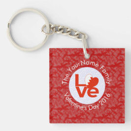 Bahreinse Vlag Hart Rode LIEFDE Sleutelhanger