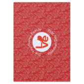 Bahreinse Vlag Hart Rode LIEFDE Tafelkleed (Voorkant)