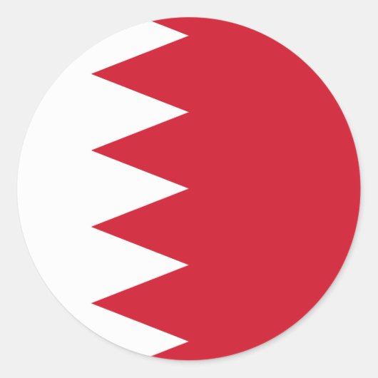 Bahreinse vlag ronde sticker (Voorkant)