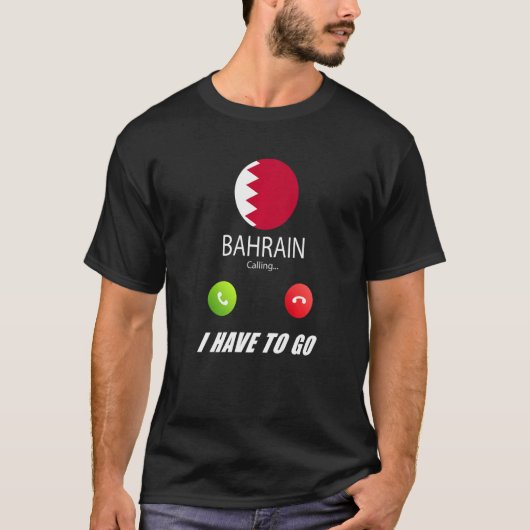 Bahreinse vlag Souvenir Bahrain roept Callin op T-shirt (Voorkant)