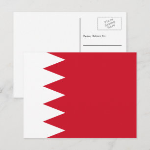 Bahreinse vlag, vlag van Bahrein Briefkaart