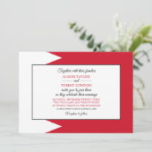 Bahreinse vlag, vlag van Bahrein bruiloft Kaart (Staand voorkant)