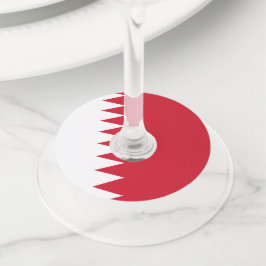 Bahreinse vlag wijnglaslabel