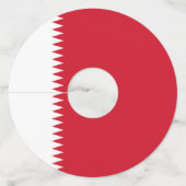 Bahreinse vlag wijnglaslabel (Achterkant)