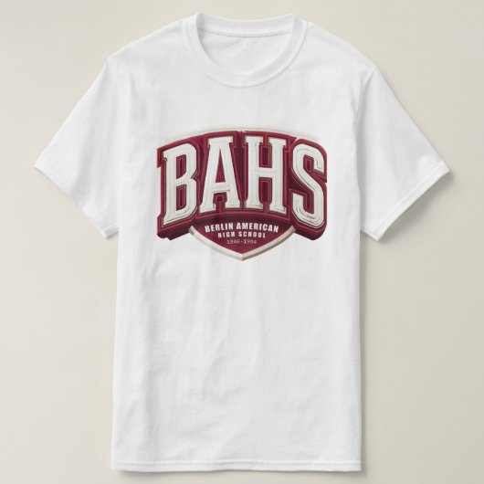 BAHS - Berlijn Amerikaanse High School T-shirt (Design voorkant)