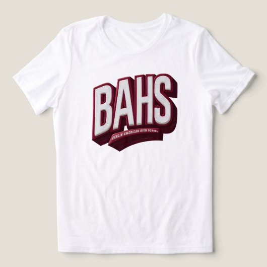 BAHS - Berlijnse Amerikaanse High School Tri-Blend Shirt (Design voorkant)
