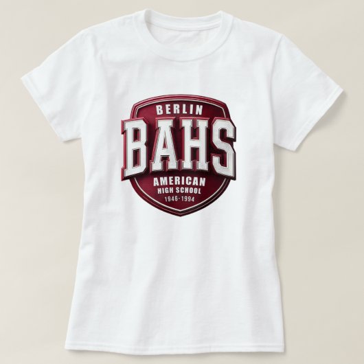 BAHS - Berlijnse Amerikaanse middelbare school T-shirt (Design voorkant)