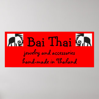 Bai Thai Sign Poster