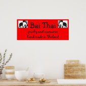 Bai Thai Sign Poster (Keuken)