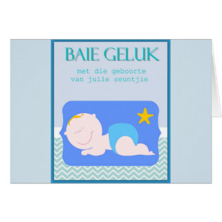 Baie geluk met die geboor van julle seuntjie