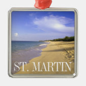 Baie Longue Long Bay Beach, Sint-Maarten Metalen Ornament (Voorkant)