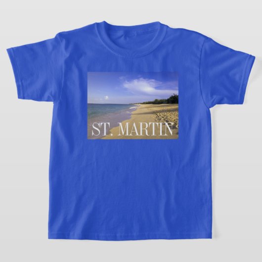 Baie Longue Long Bay Beach, Sint Maarten T-shirt (Laagn)