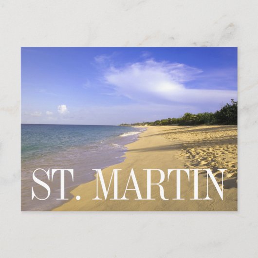 Baie Longue Long Bay Beach, Sint-Maarten | Verjaar Briefkaart (Voorkant)