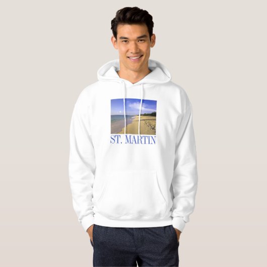 Baie Longue Long Bay Beach, St Hoodie (Voorkant volledig)