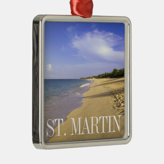 Baie Longue Long Bay Beach, St Metalen Ornament (Rechts)